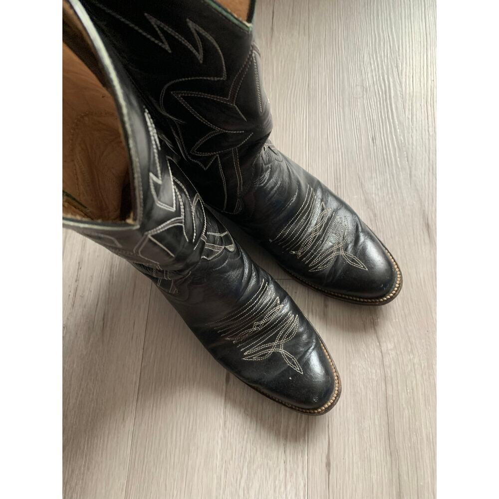 Vintage Leather Cowboy Boots Size 7.5E - Picture 4 of 5